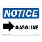 Signmission Safety Sign, OSHA Notice, 5" Height, 7" Width, Gasoline (Right Arrow) Sign With Symbol, Landscape OS-NS-D-57-L-13054 - alternate 1